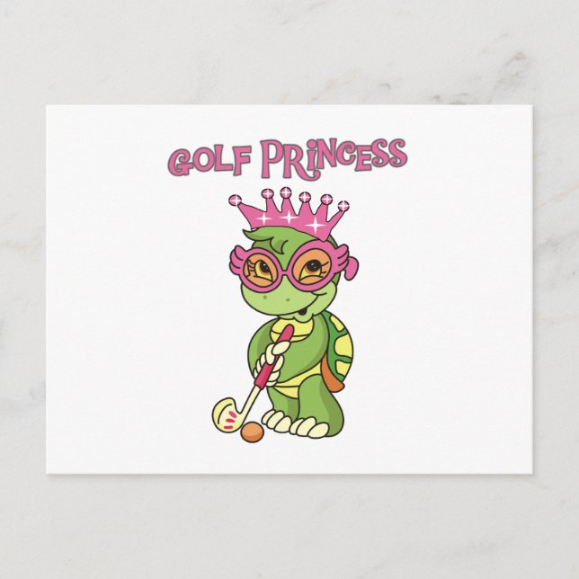Golf Princess T-shirts and Gifts Postcard (Front)