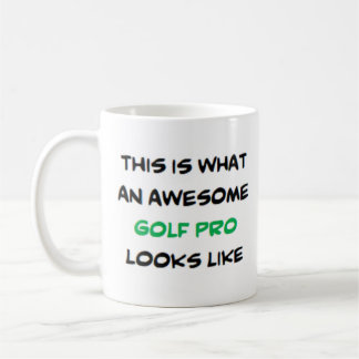 golf pro, awesome coffee mug