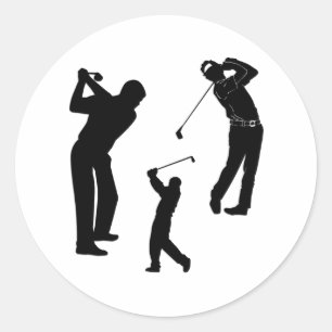 Golf Pro Classic Round Sticker