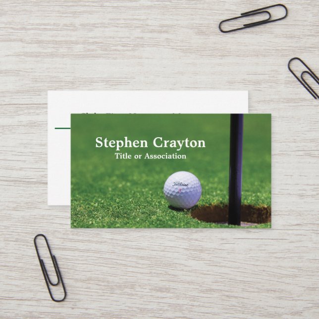 Golf Pro or Golf Enthusiast Business Card (Front/Back In Situ)