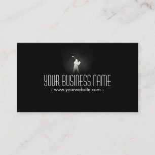 Golf Pro Professional Classy Dark Business Card