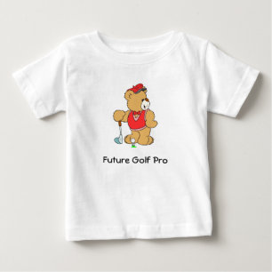 Golf Pro Teddy Bear Baby T-Shirt