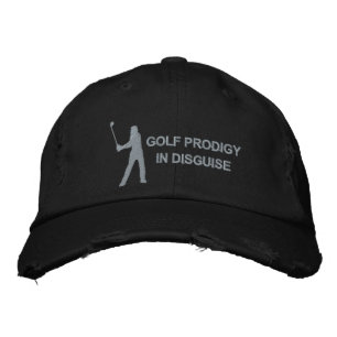 Golf Prodigy In Disguise Funny Golf Design Embroidered Hat