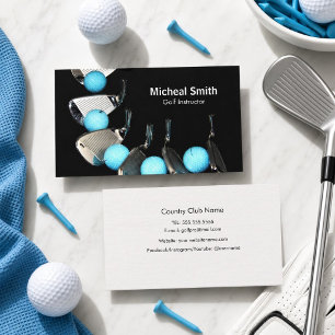 Golf Professional Sand Wedge With Neon Golf Balls Business Card