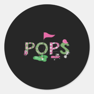 Golf Ps Nk Hole In One Golf 1st Birthday Girl  Classic Round Sticker