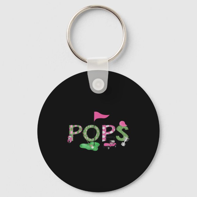 Golf Ps Nk Hole In One Golf 1st Birthday Girl  Key Ring (Front)