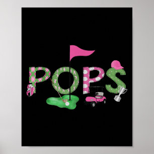 Golf Ps Nk Hole In One Golf 1st Birthday Girl  Poster