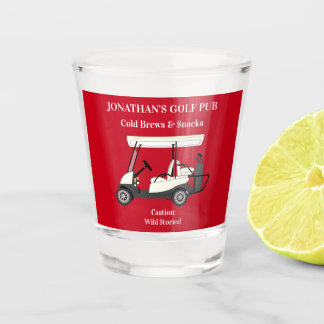 Golf Pub Golf Cart Beer & Snacks Wild Stories Pub Shot Glass