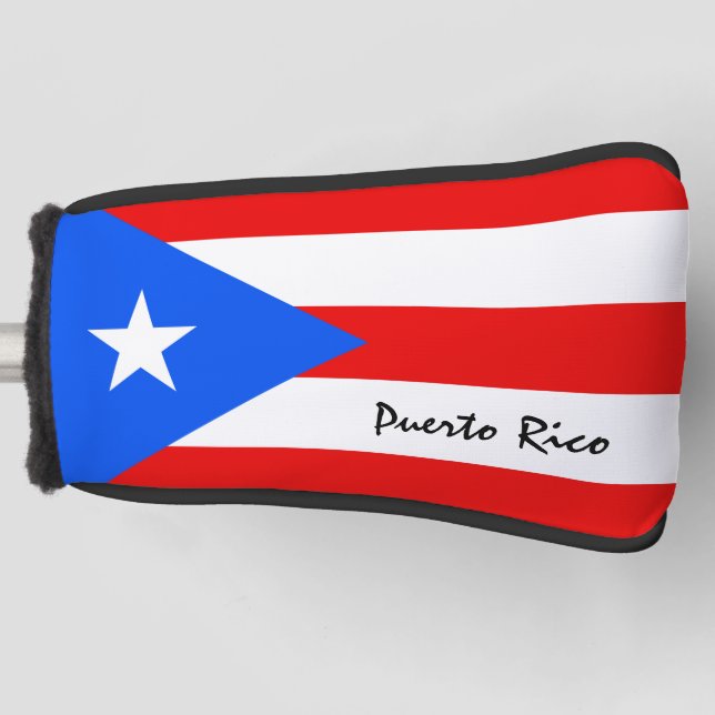 Golf Puerto Rico & Puerto Rican Flag / Golf Clubs Head Cover (Front)