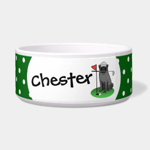 Golf Pug Playing Golf (black) Cute Dog Funny