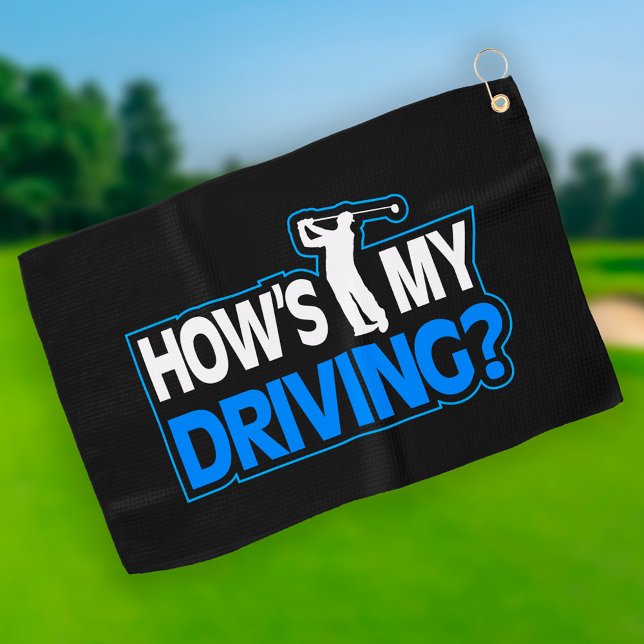 Golf Pun - How's My Driving - Towel (Creator Uploaded)