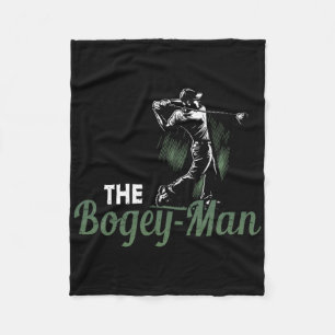 Golf Pun Vintage The Bogey-man Golfer Golfing Spor Fleece Blanket