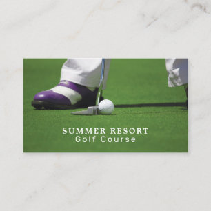 Golf Putt, Golf Club, Golfer, Golf Coach Business Card