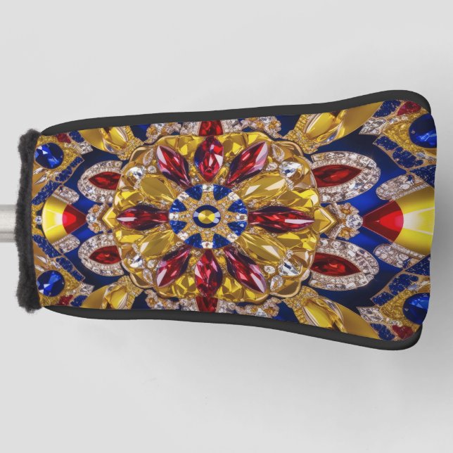 Golf Putter Cover with Colombian Colours Design (Front)