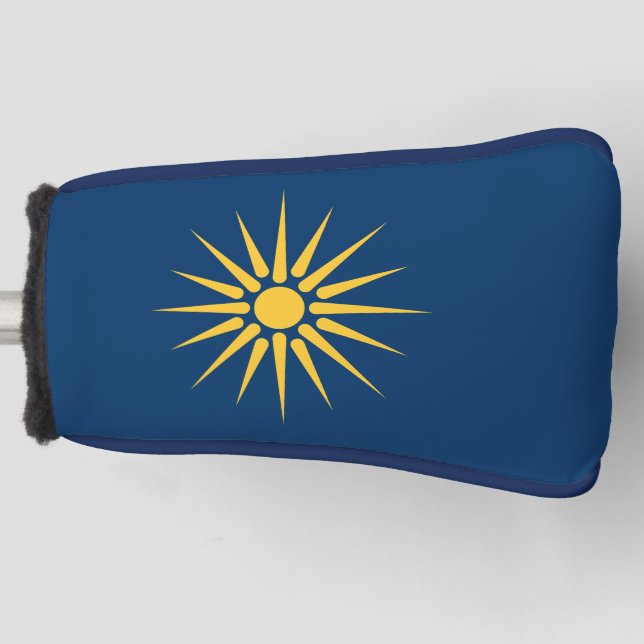 Golf Putter Cover with Flag of Macedonia, Greece (Front)
