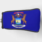 Golf Putter Cover with Flag of Michigan, USA