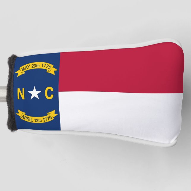 Golf Putter Cover with Flag of North Carolina, USA (Front)