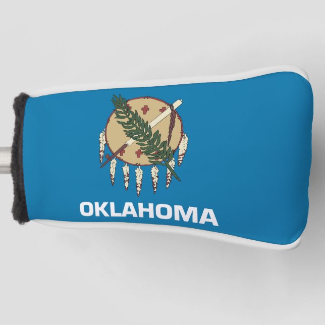 Golf Putter Cover with Flag of Oklahoma State, USA (Front)