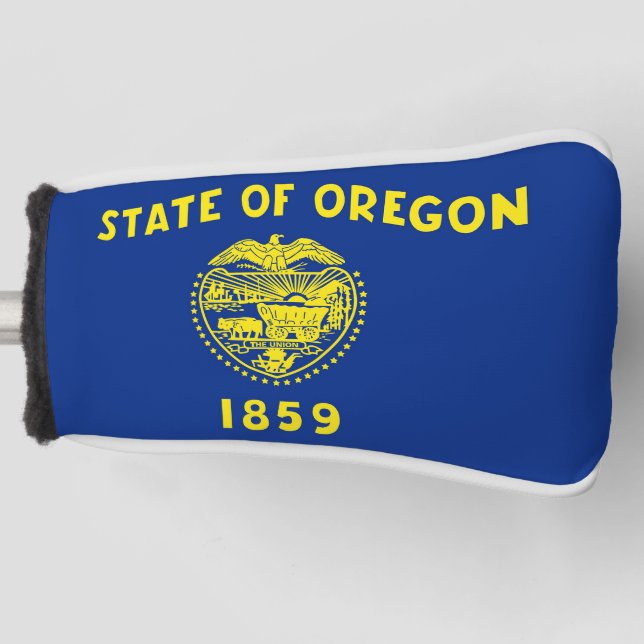Golf Putter Cover with Flag of Oregon State, USA (Front)
