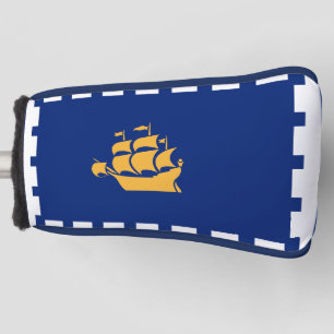 Golf Putter Cover with Flag of Quebec City, Canada