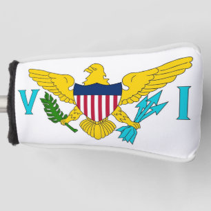 Golf Putter Cover with Flag of Virgin Islands, USA