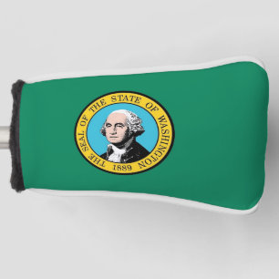 Golf Putter Cover with Flag of Washington State