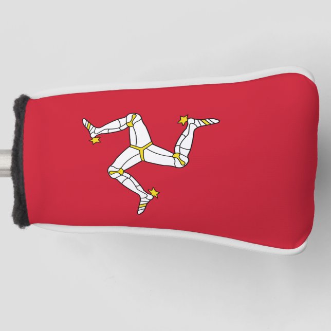 Golf Putter Cover with Isle of Man Flag, UK (Front)