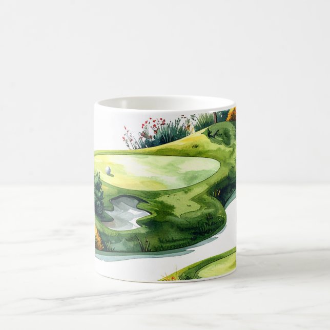 Golf Putting Green Coffee Mug (Center)