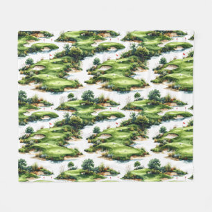 Golf Putting Green Fleece Blanket