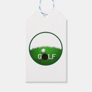 Golf Putting Green Golf Ball Popular Typographic Gift Tags