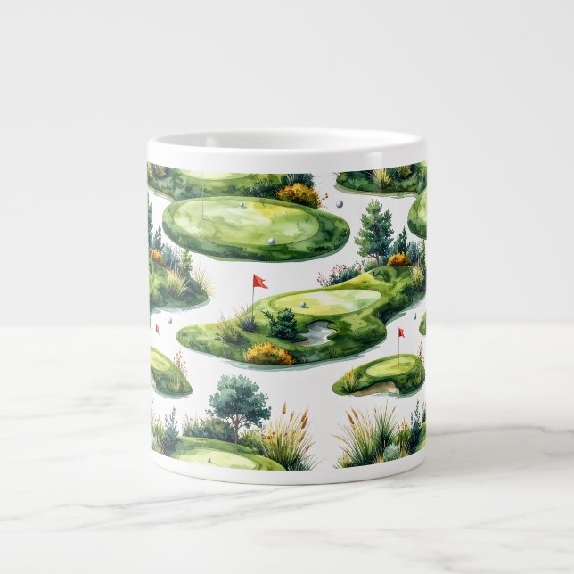Golf Putting Green Large Coffee Mug (Front)