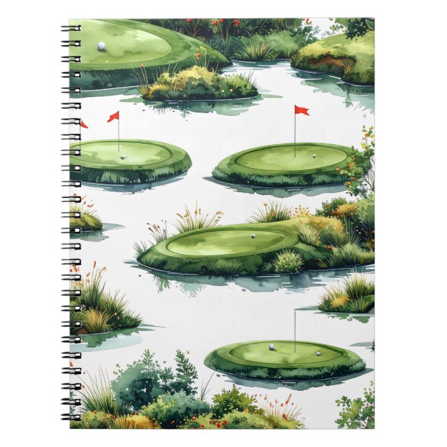 Golf Putting Green Notebook (Front)
