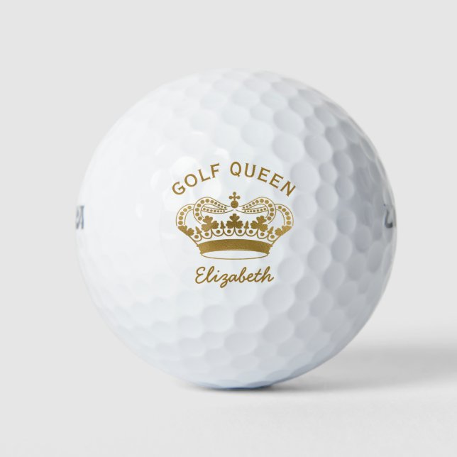 Golf Queen Gold Crown Golf Balls (Front)