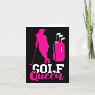 Golf Queen Golfer Golfing Golf Player Golf Bag Card