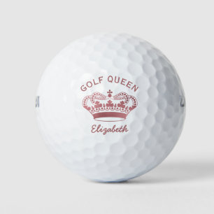 Golf Queen Rose Gold Crown Golf Balls
