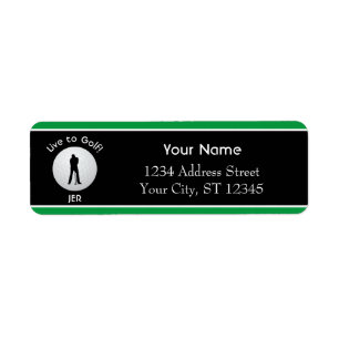 Golf Quote Golf Ball Golfer Initials Green Black