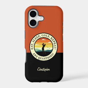 Golf Quote Monogrammed Golfer Silhouette For Him