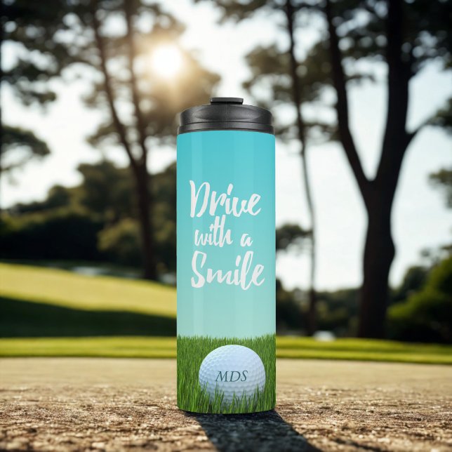 Golf Quote Personalized Thermal Tumbler (Keep your hot drinks hot and your cold drinks cold. Just add your initials)