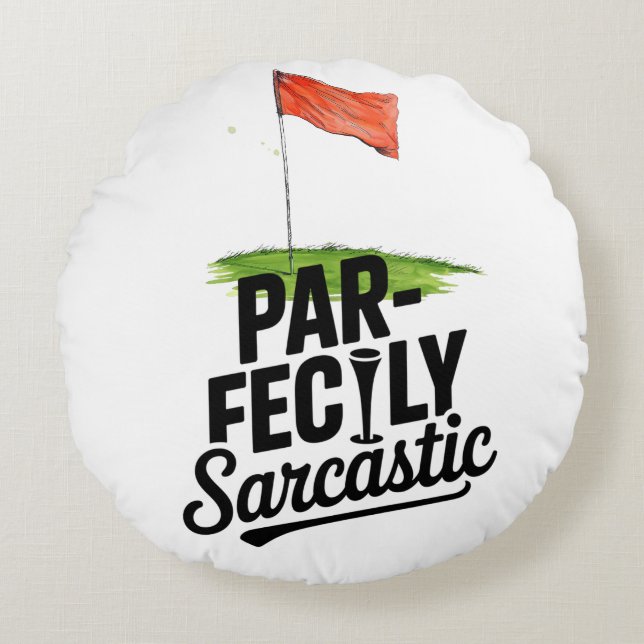 Golf  Quotes Motivation Funny for Golfer Round Cushion (Front)