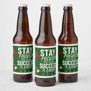 Golf red flag Golf Lifestyle Typography Design Beer Bottle Label