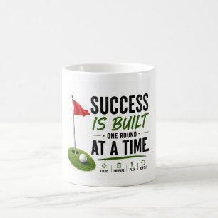 Golf Red Flag Golf Lifestyle Typography Design Coffee Mug