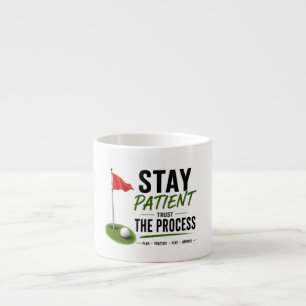 Golf Red Flag Golf Lifestyle Typography Design Espresso Cup