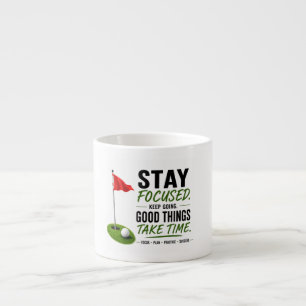 Golf Red Flag Golf Lifestyle Typography Design Espresso Cup