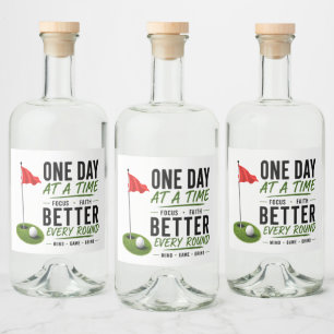 Golf red flag Golf Lifestyle Typography Design Liquor Bottle Label