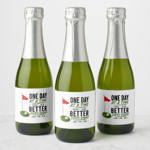 Golf red flag Golf Lifestyle Typography Design Sparkling Wine Label