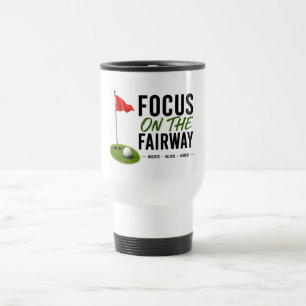 Golf Red Flag Golf Lifestyle Typography Design Travel Mug