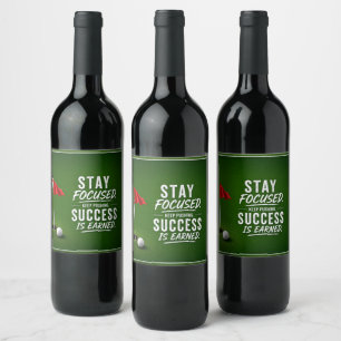 Golf red flag Golf Lifestyle Typography Design Wine Label
