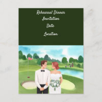 Golf rehearsal Wedding Dinner Invitation  