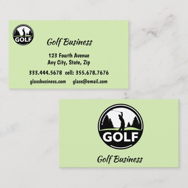 Golf Related Business Carts, Turf, Supplies Business Card (Front/Back)