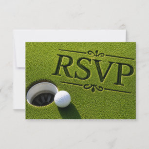 Golf respond card RSVP Golf Wedding RSVP Postcard 
